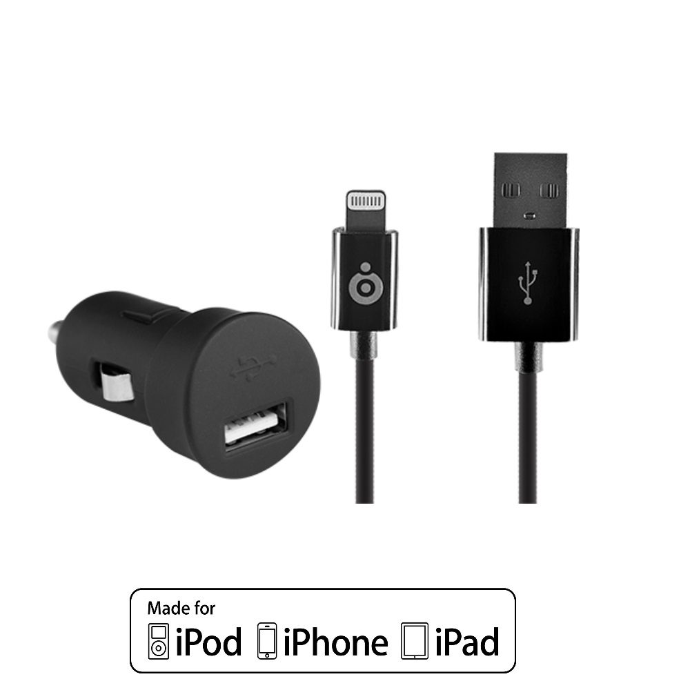 Chargeur allume-cigare iPhone, iPad, iPod