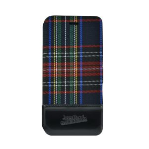 Étui-Folio Jean Paul Gaultier [Tartan – Noir] pour iPhone 6 Plus/6s Plus