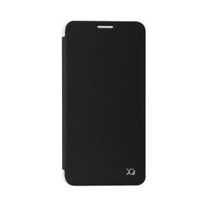 Etui Folio Xqisit Flap Adour Transparent et Noir pour Samsung Galaxy S7